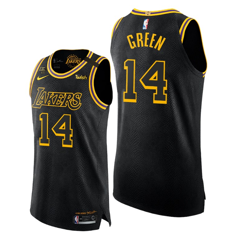 Men's Los Angeles Lakers Danny Green #14 NBA 2020 Honors Kobe Golden Authentic Mamba Week Black Basketball Jersey XEJ3783IE